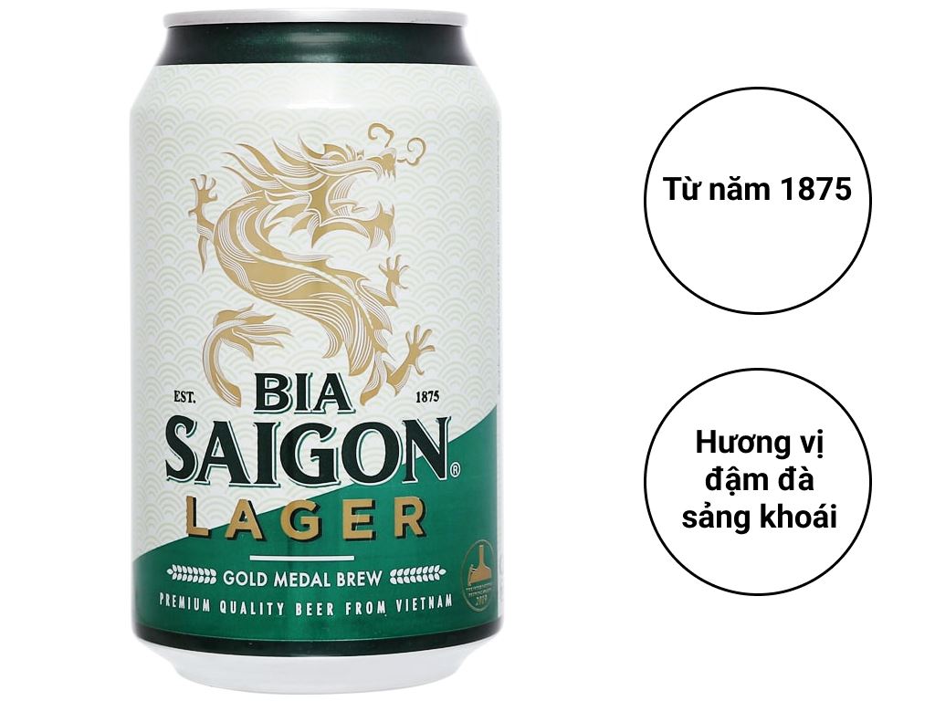 Thung 24 Lon Bia Sai Gon Lager 330ml HuyenAnh 1